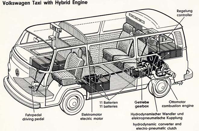vw transporter híbrido de 1977 - 700