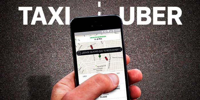 App de Uber para dispositivos móviles