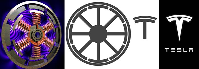 La T del logo de Tesla Motors representa la sección de un motor eléctrico