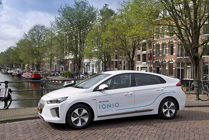 Hyundai Ioniq destinado al carsharing eléctrico en Amsterdam