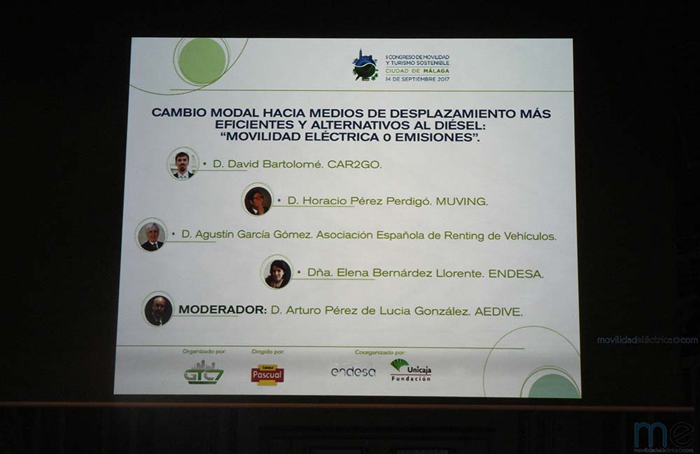 Mesa sobre movilidad eléctrica en el II Congreso de Movilidad y Turismo Sostenible Ciudad de Málaga