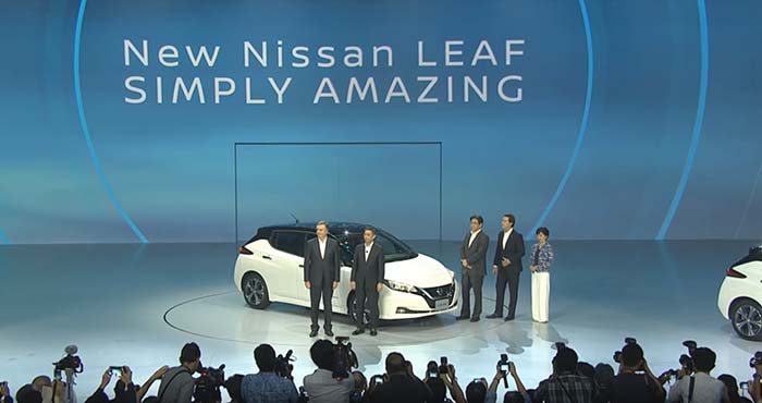 Presentación del nuevo Nissan Leaf 2018 en Tokio