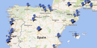 mapa españa portugal CHADEMO julio 2014