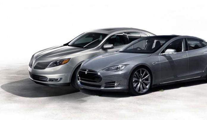 Ford Lincoln eléctrico y Tesla Model S