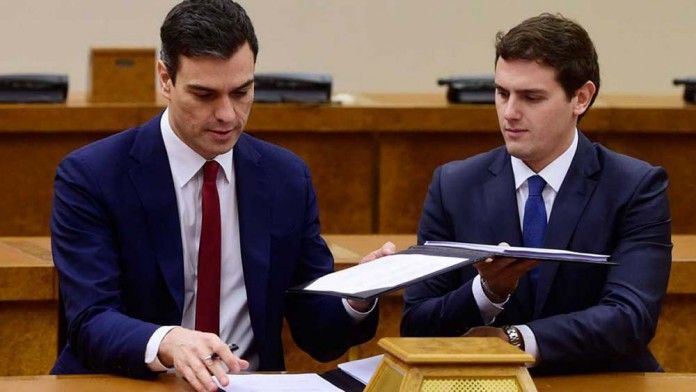 Pedro Sánchez y Albert Rivera