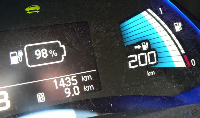 Marcador de autonomía del Nissan Leaf 30 kWh