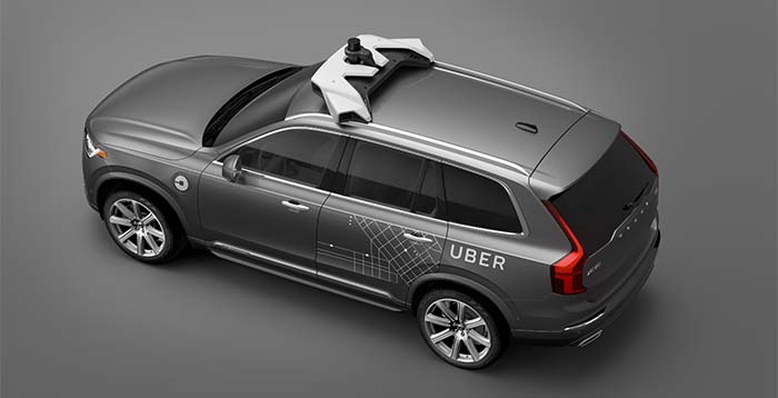 Volvo XC90 preparado para la conducción autónoma en la flota de carsharing de Uber