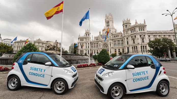 Coches eléctricos de Car2go en Madrid