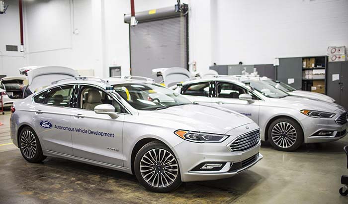 La flota de vehículos autónomos de Ford