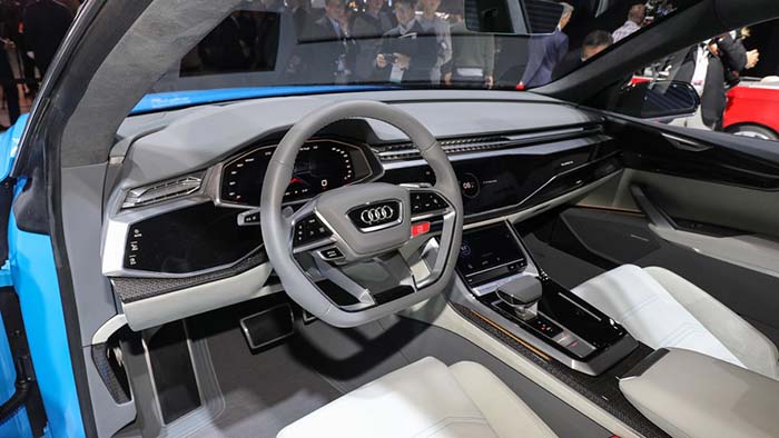 Pantallas y superficies táctiles del Audi Q8 Concept