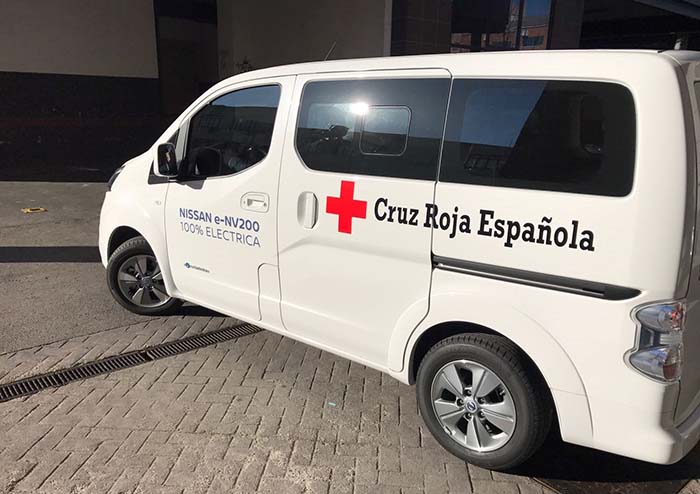 Nissan e-NV200 Evalia cedida por Nissan a la Cruz Roja de Madrid