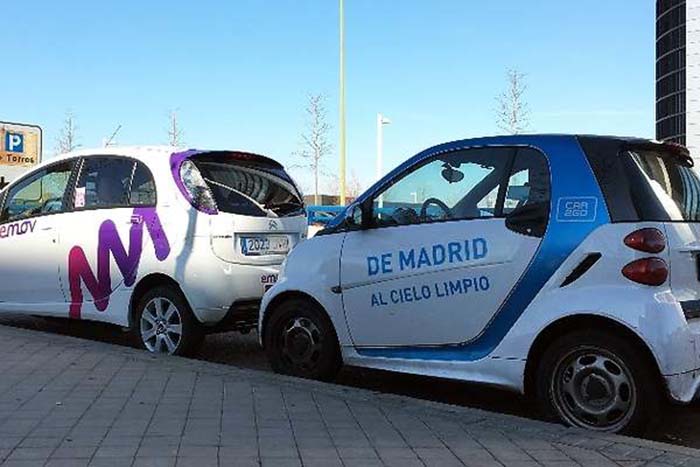 Servicios de carsharing eléctrico en Madrid, emov y car2go-Foto El Economista