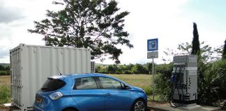 Estación de recarga rápida E-STOR de Renault y Connected Energy