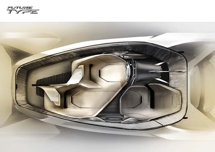 Configuración interior del Jaguar FUTURE-TYPE