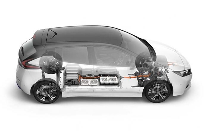 El empaquetamiento de la batería del Nissan Leaf 2018 es idéntico al de la batería de la primera generación