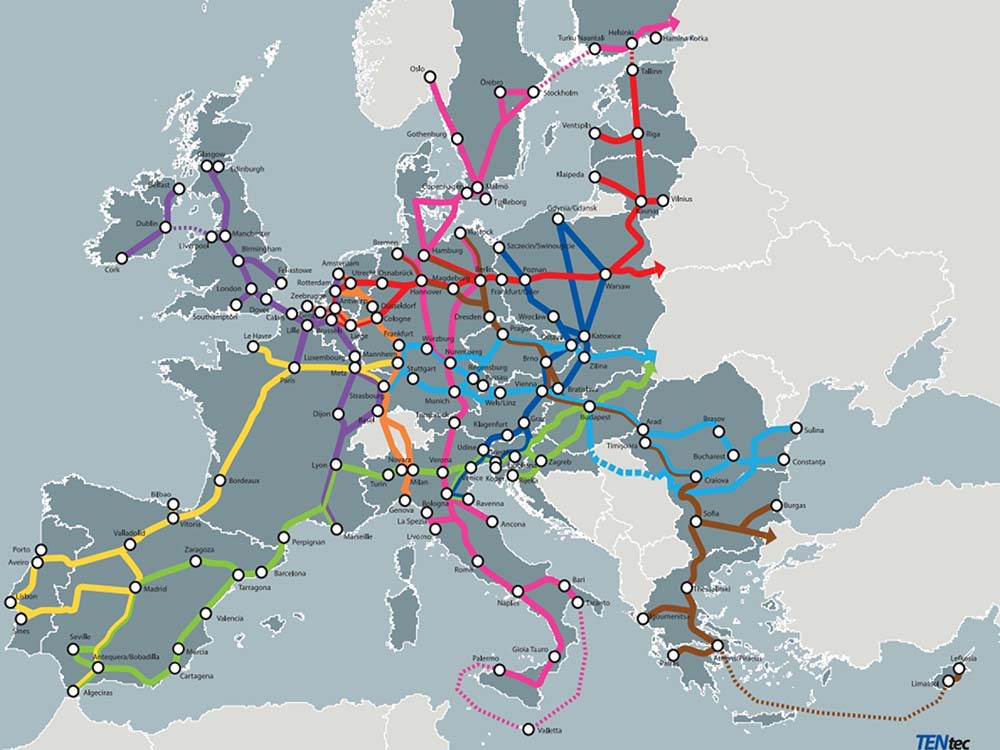 Red Transeuropea de Transporte - Fuente Unión Europea
