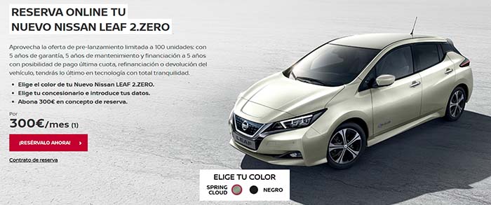 Ya se puede reservar el Nissan Leaf 2.Zero desde España