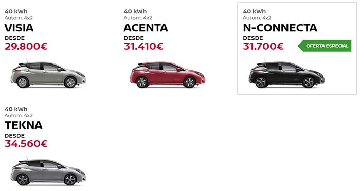 Precios en España del nuevo Nissan Leaf