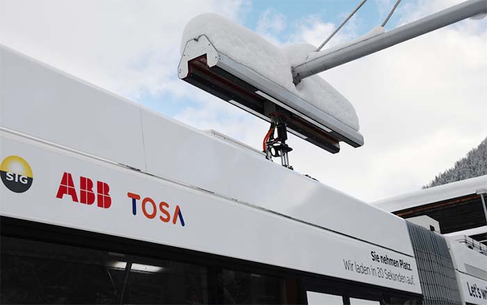 Sistema de carga por pantógrafo del autobús TOSA