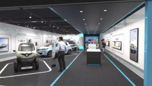 Interior del concept store de Renault