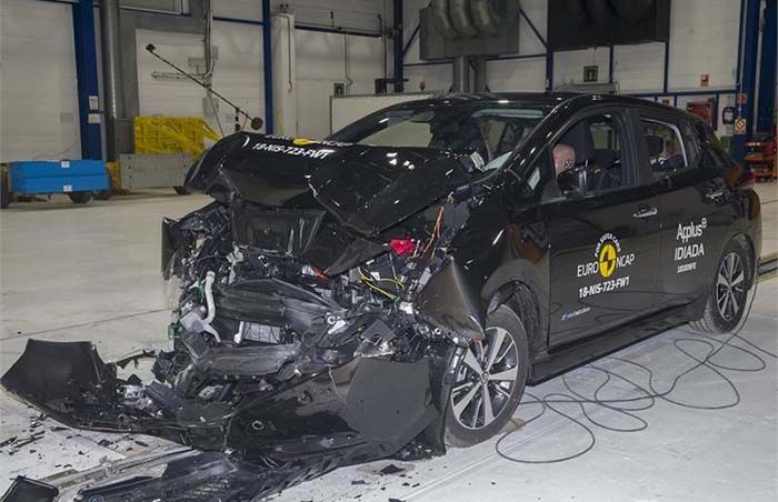 Crash test del nuevo Nissan Leaf para EuroNCAP