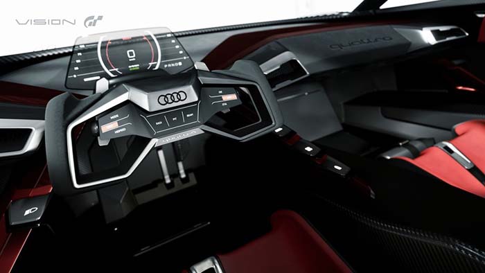 Interior conceptual del e-tron Vision Gran Turismo