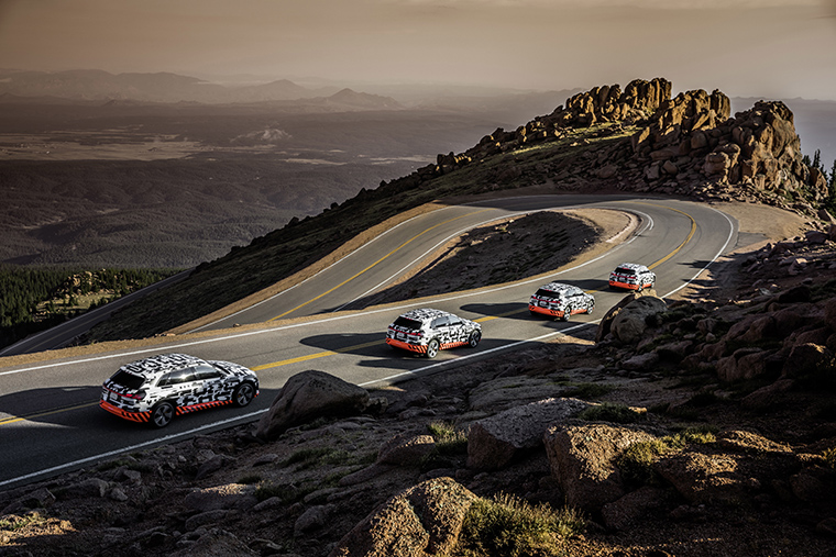 Audi e-tron en la prueba de Pikes Peak