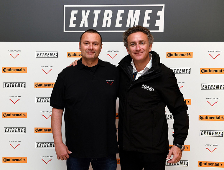 Gildo Pastor, Presidente de VENTURI Automobiles, y Alejandro Agag, CEO de la Formula E tras la unión de VENTURI a la Extreme E.