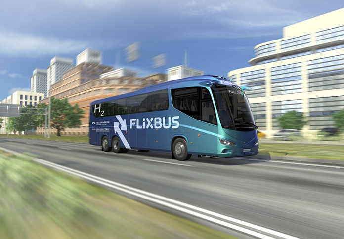Fuel Cell Electric Bus. FlixBus.