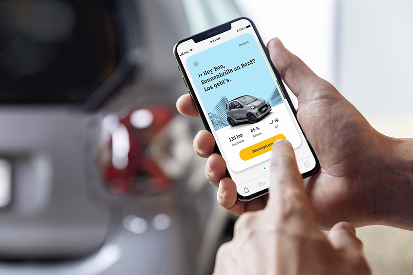 El nuevo smart EQ incorpora, como equipamiento opcional,'ready to share´, para compartir el coche con amigos.
