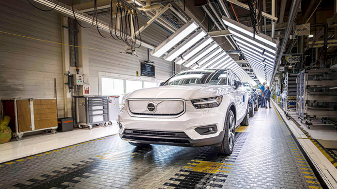 Comienza la producción del Volvo XC40 Recharge eléctrico.