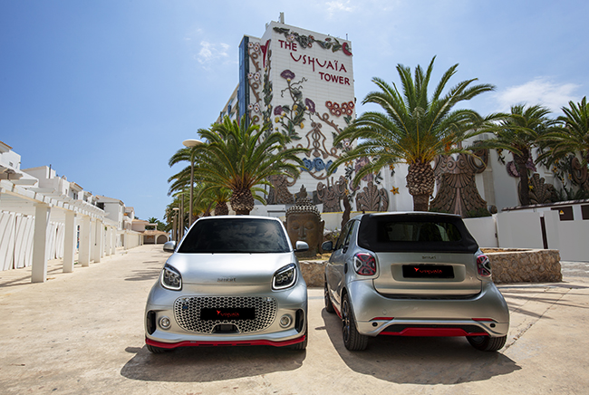 Los smart fortwo EQ Ushuaïa Limited Edition 2020 son fruto de la colaboración entre Mercedes y el Ushuaïa Ibiza Beach Hotel.