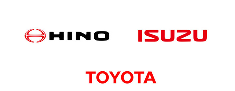 Isuzu, Hino y Toyota.