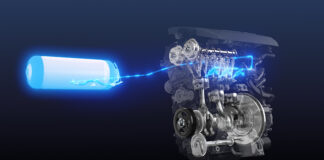 Motor de combustión interna alimentado con hidrógeno de Toyota.