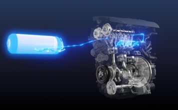 Motor de combustión interna alimentado con hidrógeno de Toyota.