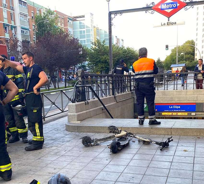 Explosión de un patinete en el Metro de Madrid