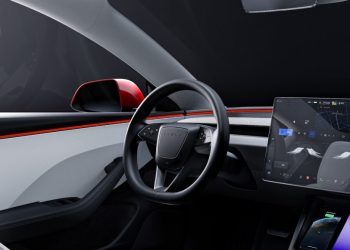 Volante sin palancas de Tesla Model 3