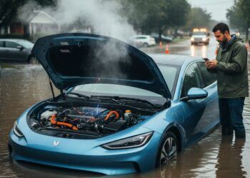 Qué hacer si entra agua en el motor de un coche eléctrico