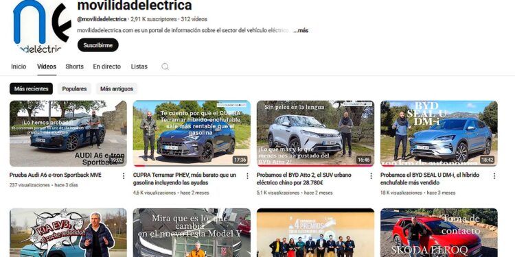 Canal de YouTube de Movilidad Eléctrica