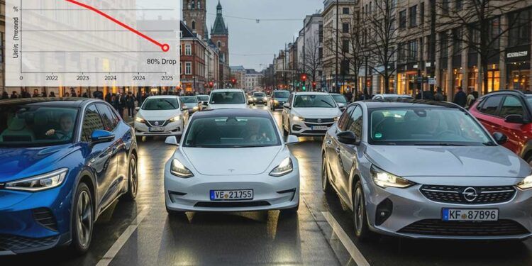 Los coches eléctricos de la marca Tesla sufren una continua caída de ventas en Alemania