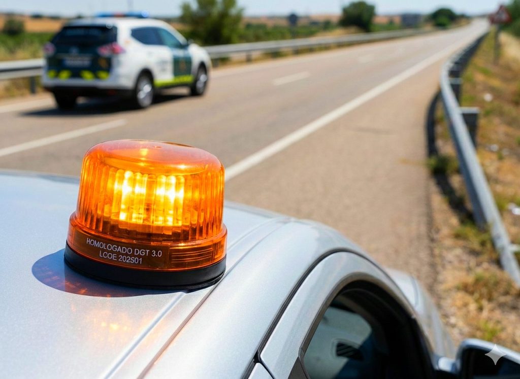 La baliza V-16 conectada se vuelve obligatoria en todos los coches para comunicar accidentes en tiempo real a la plataforma DGT 3.0