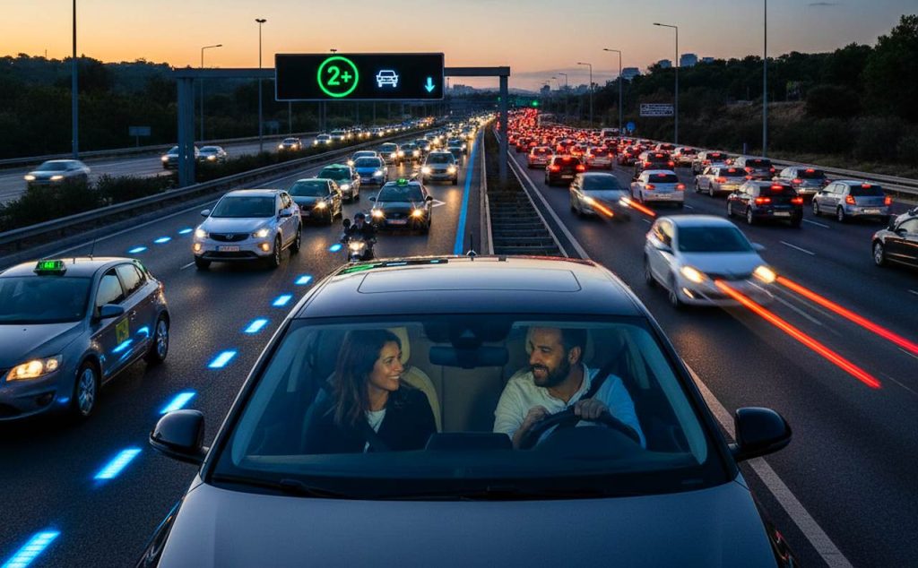 La DGT elimina el acceso exclusivo de coches eléctricos al carril Bus-VAO
