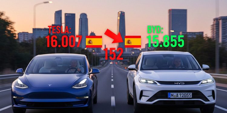 BYD acecha en ventas de coches eléctricos a Tesla
