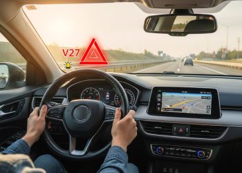La baliza V16 y el nuevo aviso digital V27 convivirán para mejorar la seguridad vial en las carreteras españolas