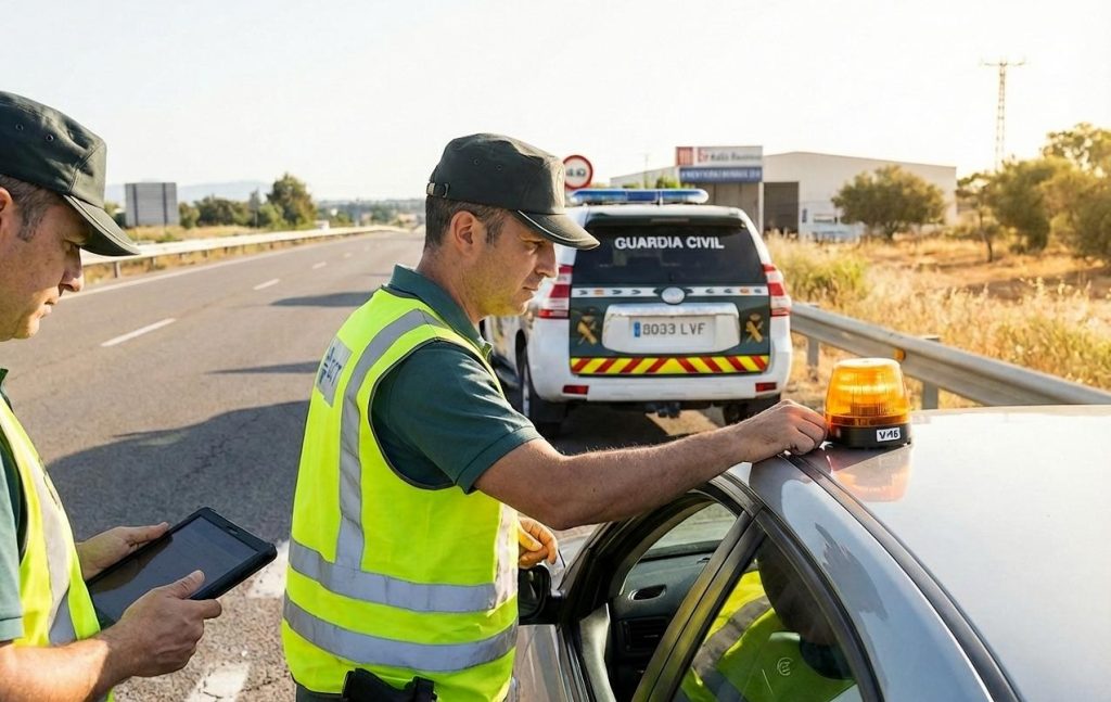 El nuevo control de balizas V16 busca verificar que cada luz amarilla cumpla con la normativa de seguridad exigida por Tráfico.