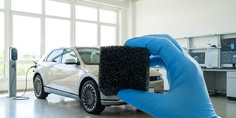 Material Graphene MesoSponge para crear baterías eternas de coches eléctricos