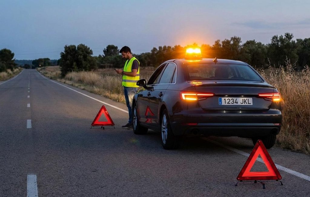 La normativa de la baliza V16 cambia en el último momento de 2025 para evitar castigos por usar los antiguos triángulos en carretera