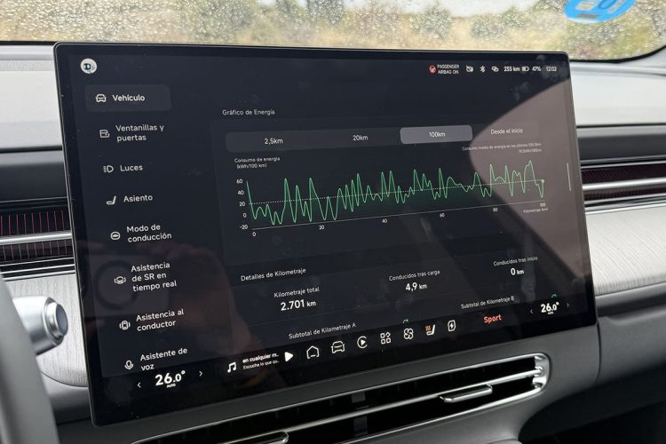 prueba Xpeng G6 pantalla consumo prueba Xpeng G6 ppantalla consumo