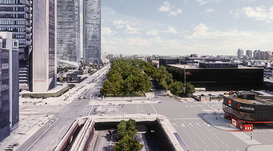 Electrolinera Madrid acciona energía montaje torres