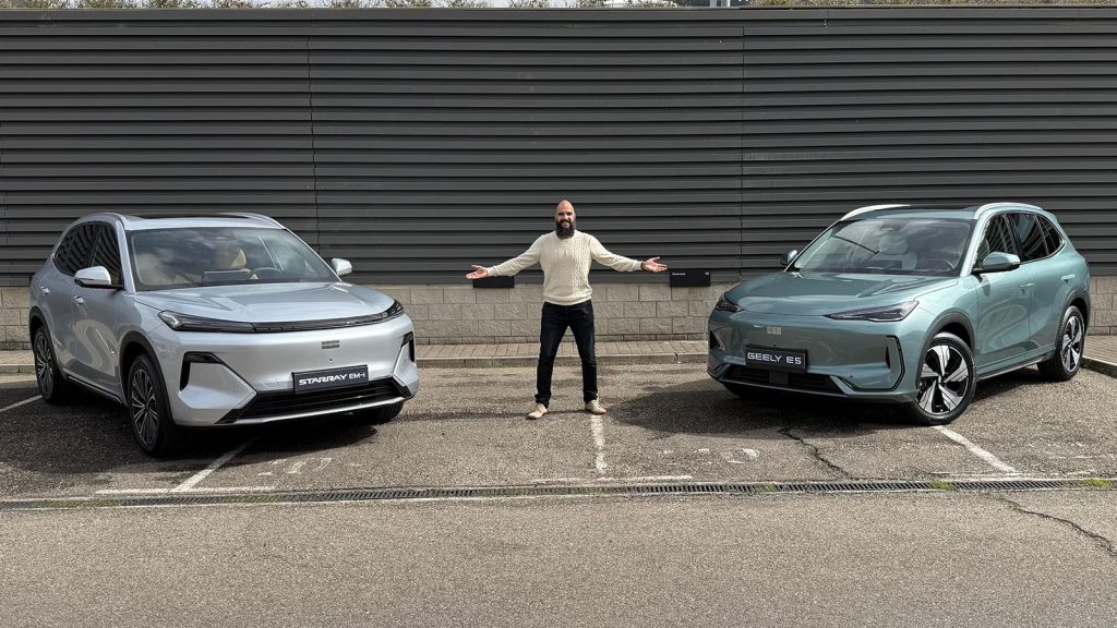 Geely E5 y Geely Starray EM-i Karam